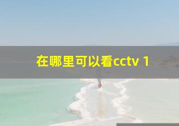 在哪里可以看cctv 1